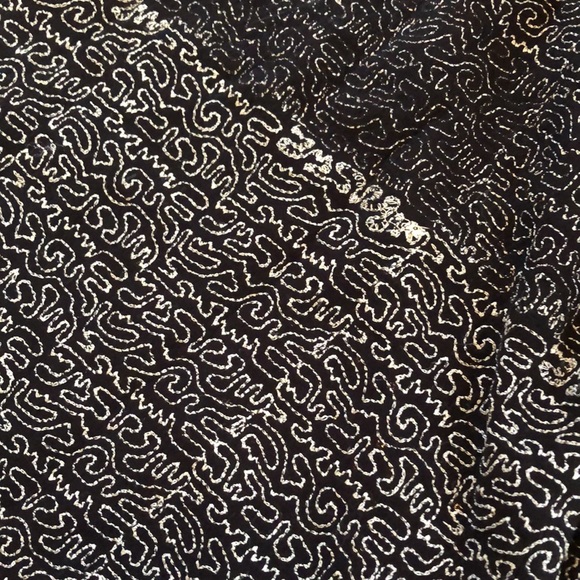 WYL Gold disc sequins front embellished, solid, soft black racer back tank - Picture 4 of 12